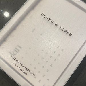 Cloth and Paper 2022 desk calendar set